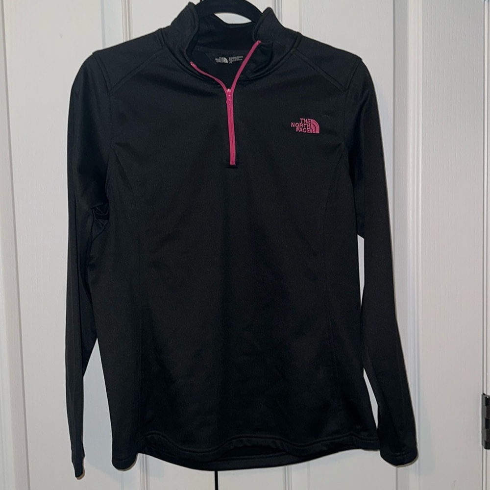 North Face Black Quarter Zip, LN, Sz L